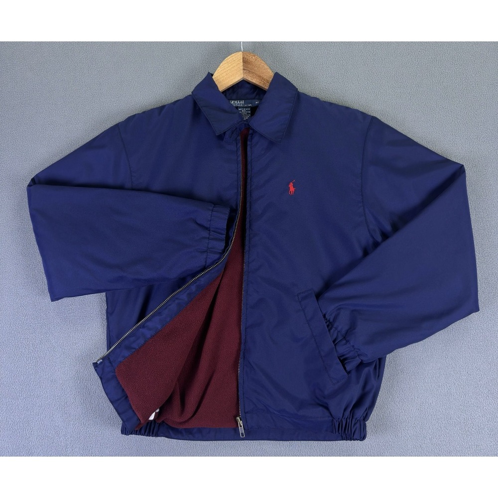 Polo Ralph Lauren Jacket Boys Youth Medium Bi Swing Fleece Lined Prep Old‎ Money
